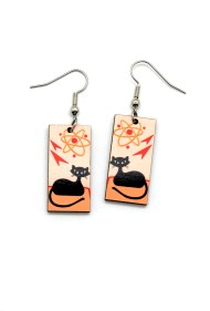 Airplane Cat Earrings